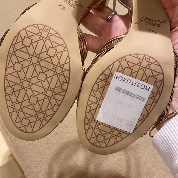 Jewel Badgley Mishka Christen Block Heel Sandal in Rose Gold - Picture 9 of 9